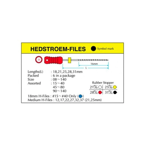 MANI HEDSTROEMFILES 21mm ASSORTED NR.45-80 (6st)