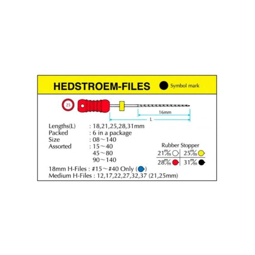 MANI HEDSTROEMFILES 25mm ASSORTED NR.45-80 (6st)