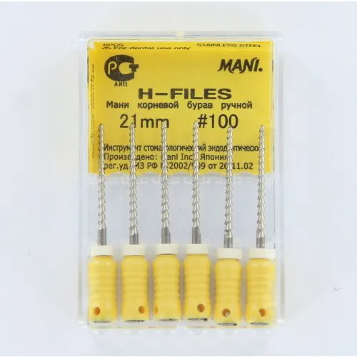 MANI HEDSTROEMFILES 21mm NR.100 GEEL (6st)