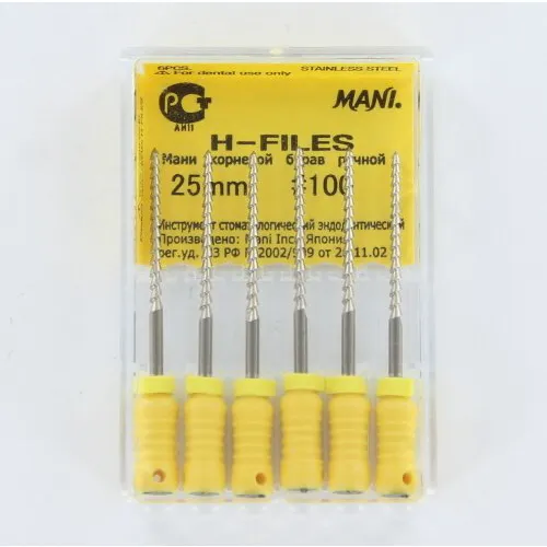 MANI HEDSTROEMFILES 25mm NR.100 GEEL (6st)