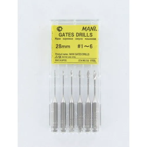 MANI GATES DRILLS 28mm ASSORTED NR.1-6 (6st)