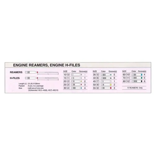 MANI ENGINE REAMERS 25mm NR.70 ZWART (6st)