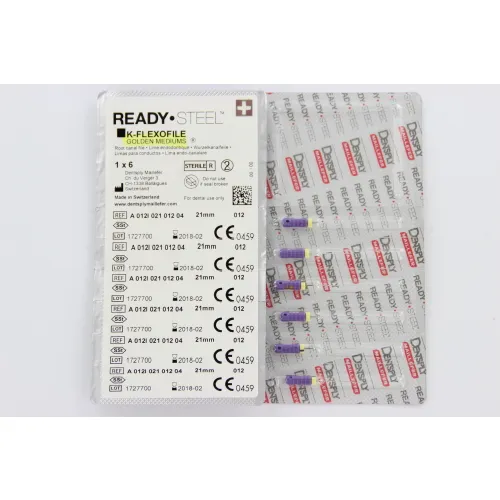 DENTSPLY SIRONA GOLDEN MEDIUM K-FLEXOFILE READYSTEEL 21mm NR. 12 (6st) 
