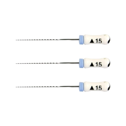 MAILLEFER READY STEEL K-REAMERS 25mm NR.15 STERIEL WIT (6st)
