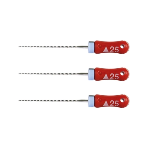 MAILLEFER READY STEEL K-REAMERS 21mm NR.25 STERIEL ROOD (6st)