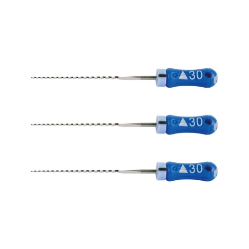 MAILLEFER READY STEEL K-REAMERS 25mm NR.30 STERIEL BLAUW (6st)