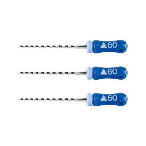 MAILLEFER READY STEEL K-REAMERS 21mm NR.60 STERIEL BLAUW (6st)