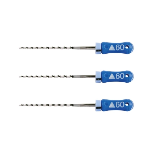 MAILLEFER READY STEEL K-REAMERS 25mm NR.60 STERIEL BLAUW (6st)