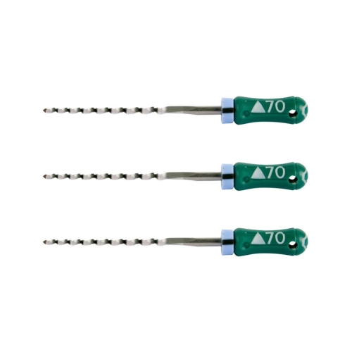 MAILLEFER READY STEEL K-REAMERS 25mm NR.70 STERIEL GROEN (6st)
