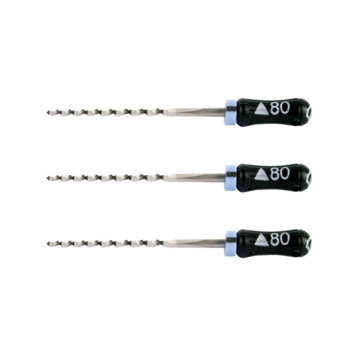 MAILLEFER READY STEEL K-REAMERS 25mm NR.80 STERIEL ZWART (6st)