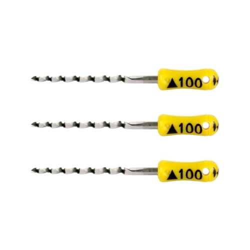 MAILLEFER READY STEEL K-REAMERS 21mm NR.100 STERIEL GEEL (6st)