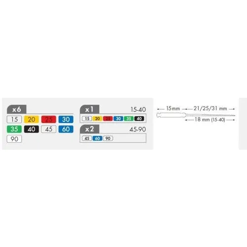 MAILLEFER PROFILE .04 31mm NR.90 WIT (6st)