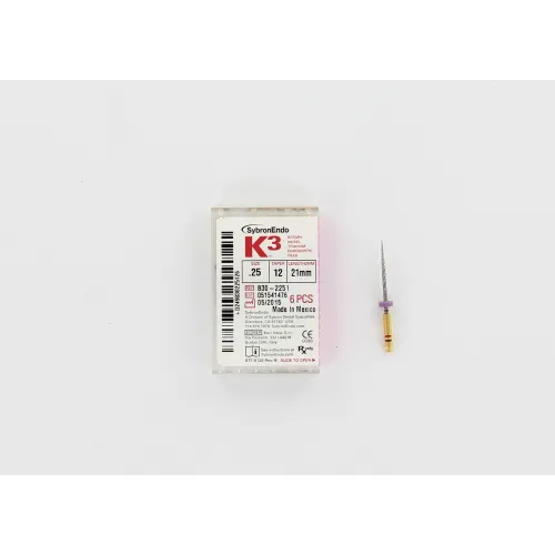 KERR ENDO K3 NI-TI FILES .12 21mm NR.25 (6st)