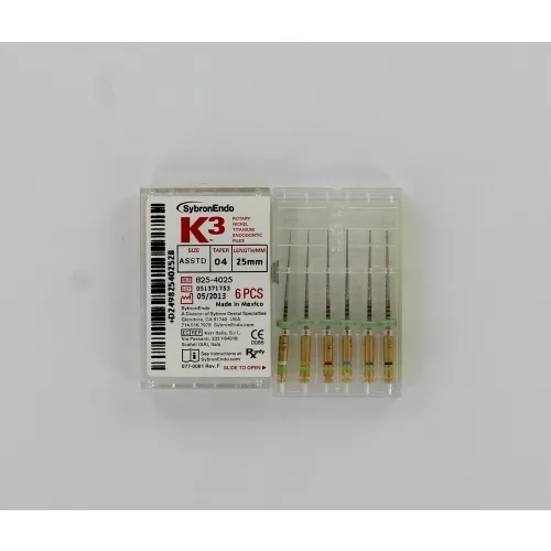 KERR ENDO K3 NI-TI FILES .04 25mm NR.15-40 (6st)