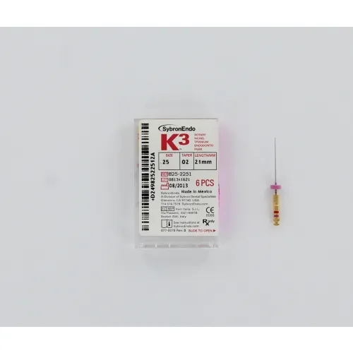 KERR ENDO K3 NI-TI FILES .02 21mm NR.25 (6st)