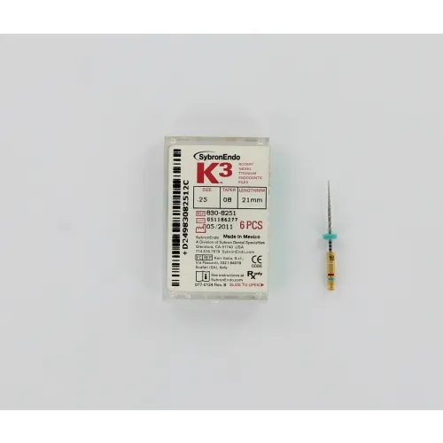 KERR ENDO K3 NI-TI FILES .08 21mm NR.25 (6st)