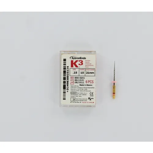 KERR ENDO K3 NI-TI FILES .10 21mm NR.25 (6st)