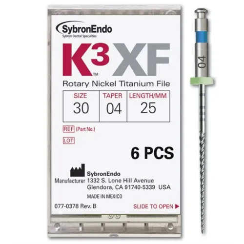 KERR ENDO K3 XF NI-TI FILES PROCEDURE PACK .06 25mm .06/40,06/35,06/30,06/25 (6st)
