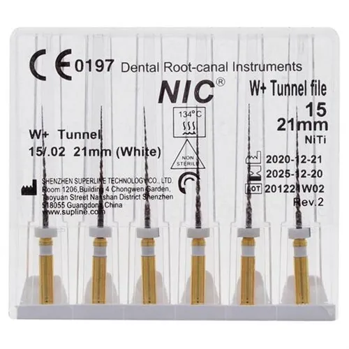 NIC W+ TUNNEL FILES .02 / 015 21mm WIT (6st)