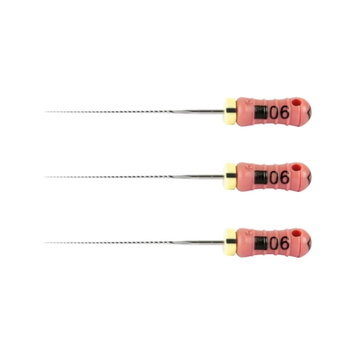 MAILLEFER READY STEEL K-FILES 28mm NR.06 STERIEL ROZE (6st)