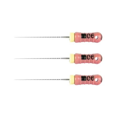 MAILLEFER READY STEEL K-FILES 21mm NR.06 STERIEL ROZE (6st)