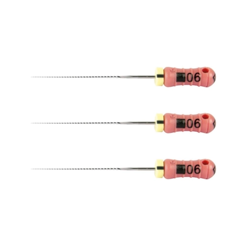 MAILLEFER READY STEEL K-FILES 25mm NR.06 STERIEL ROZE (6st)