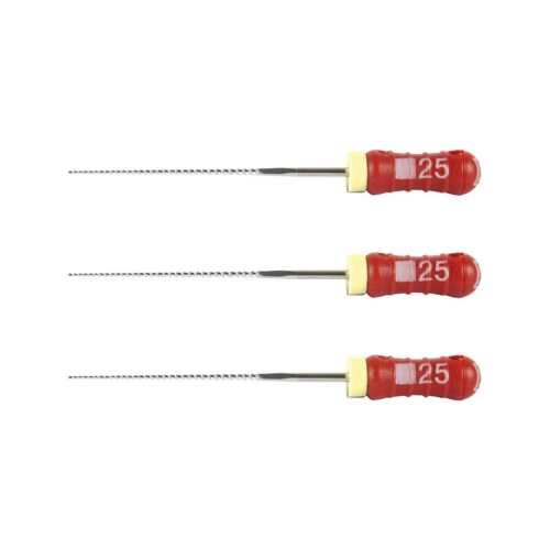 MAILLEFER READY STEEL K-FILES 25mm NR.25 STERIEL ROOD (6st)