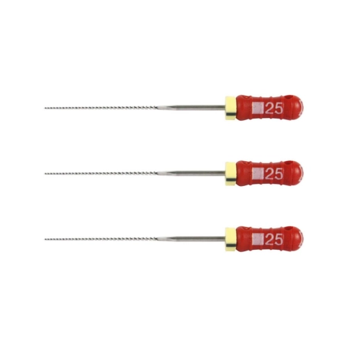 MAILLEFER READY STEEL K-FILES 28mm NR.25 STERIEL ROOD (6st)