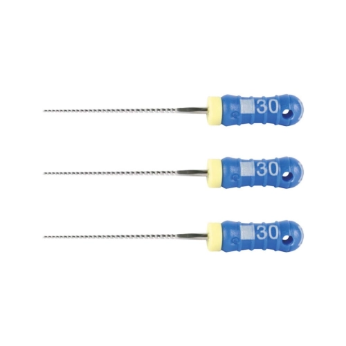 MAILLEFER READY STEEL K-FILES 21mm NR.30 STERIEL BLAUW (6st)