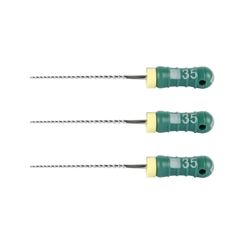 MAILLEFER READY STEEL K-FILES 21mm NR.35 STERIEL GROEN (6st)