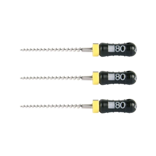 MAILLEFER READY STEEL K-FILES 21mm NR.80 STERIEL ZWART (6st)