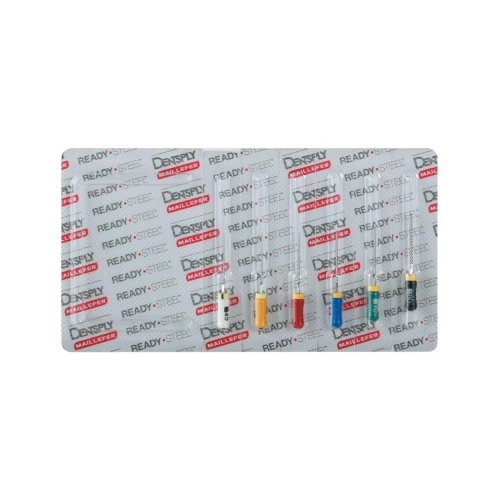 MAILLEFER READY STEEL K-FILES 21mm ASSORTED NR.45-80 STERIEL (6st)