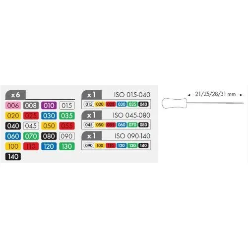 MAILLEFER READY STEEL K-FILES 31mm NR.90 STERIEL WIT (6st)
