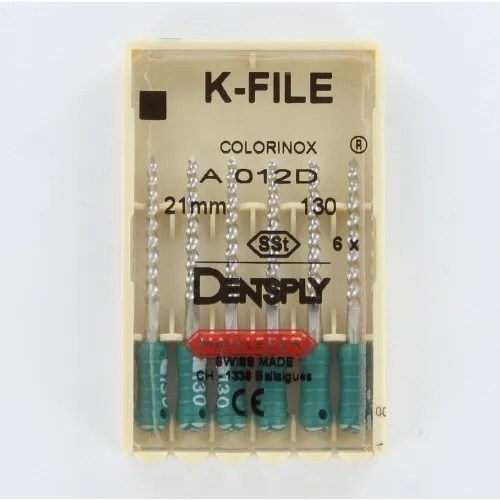 MAILLEFER READY STEEL K-FILES 21mm NR.130 STERIEL GROEN (6st)