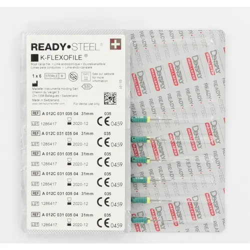 MAILLEFER READY STEEL FLEXO FILES 31mm NR.35 STERIEL GROEN (6st)