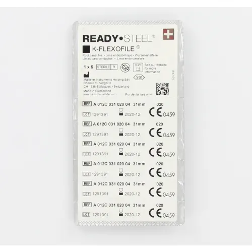 MAILLEFER READY STEEL FLEXO FILES 31mm NR.20 STERIEL GEEL (6st)