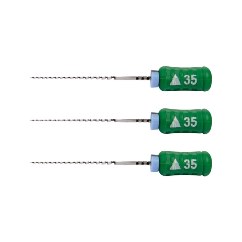 MAILLEFER READY STEEL SENSEUS FLEXOREAMER 25mm NR.35 STERIEL GROEN (6st)