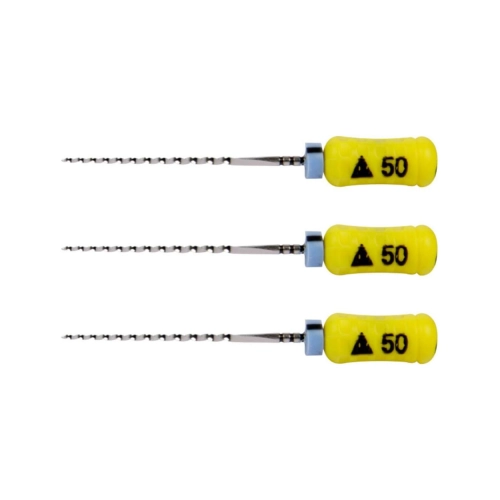 MAILLEFER READY STEEL SENSEUS FLEXOREAMER 25mm NR.50 STERIEL GEEL (6st)
