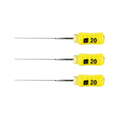 MAILLEFER READY STEEL SENSEUS FLEXOFILE 25mm NR.20 STERIEL GEEL (6st)