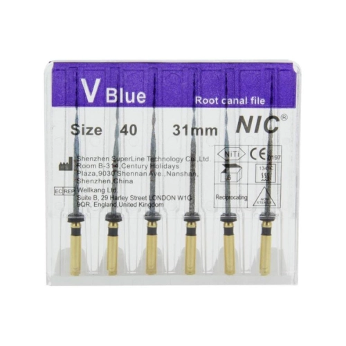 NIC RECIPROCEREND V-BLUE FILE 31mm R40 ZWART (6st)