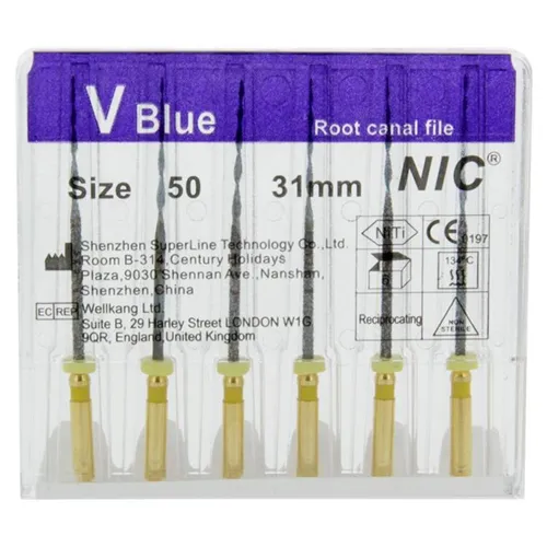 NIC RECIPROCEREND V-BLUE FILE 31mm R50 GEEL (6st)