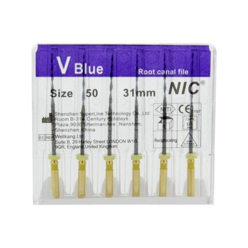 NIC RECIPROCEREND V-BLUE FILE 31mm R50 GEEL (6st)