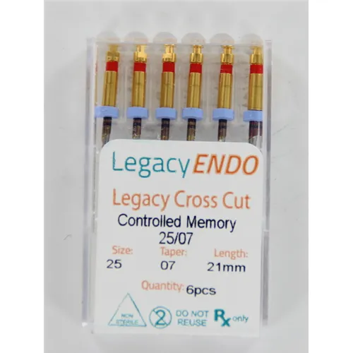LEGACY ENDO CROSS CUT 21mm .07 NR. 25 ROOD (6st)