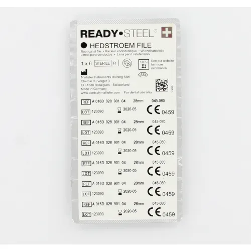 MAILLEFER READY STEEL HEDSTROEMFILES 28mm ASSORTED NR.45-80 STERIEL (6st)