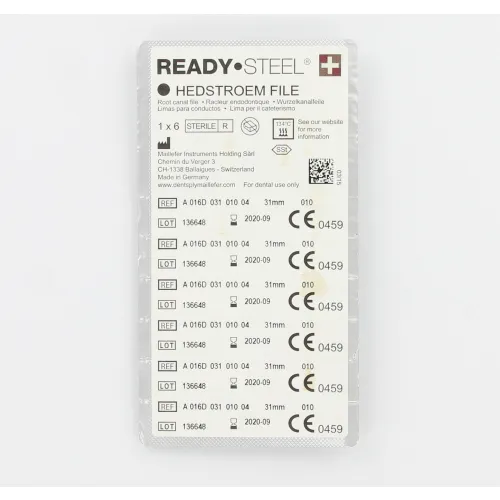 MAILLEFER READY STEEL HEDSTROEMFILES 31mm NR.10 STERIEL PAARS (6st)