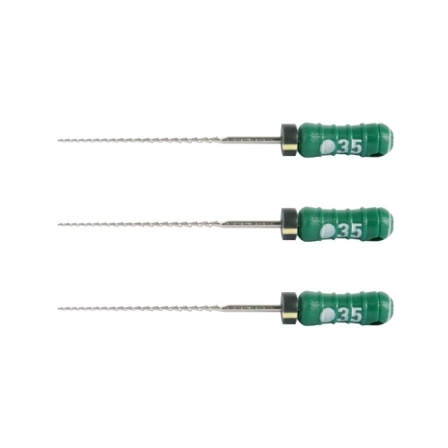 MAILLEFER READY STEEL HEDSTROEMFILES 25mm NR.35 STERILE GROEN (6st)