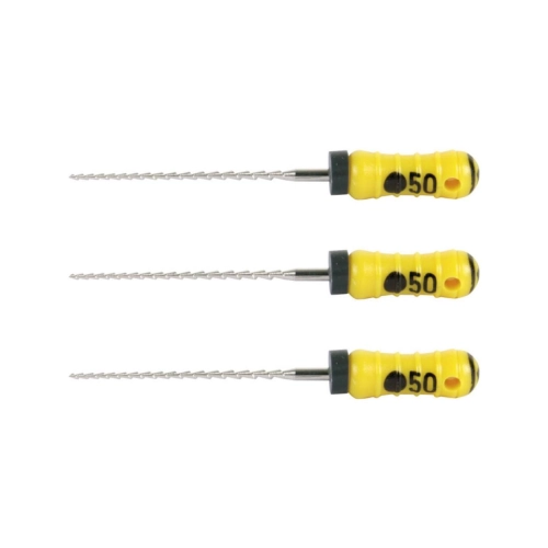 MAILLEFER READY STEEL HEDSTROEMFILES 21mm NR.50 STERIEL GEEL (6st)