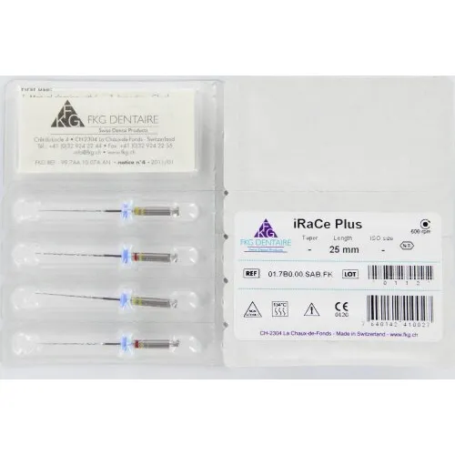 FKG I-RaCe PLUS 25mm NiTi (2x 20/.02, 2x 25/.02) 4st