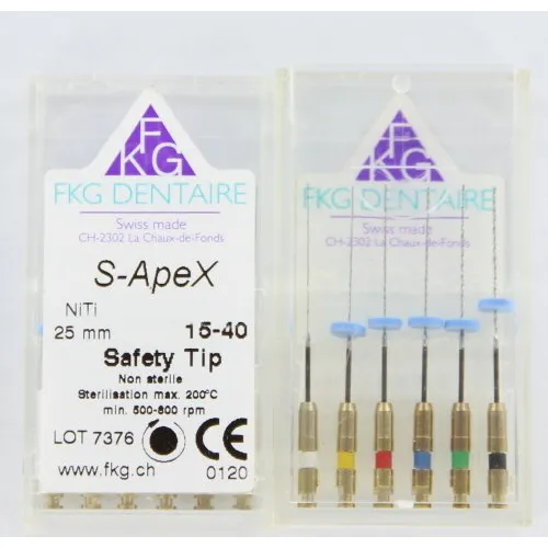 FKG S-APEX Ni-Ti 25mm ASSORTED NR.15-40 (6st)