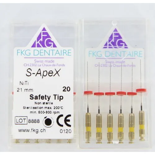 FKG S-APEX Ni-Ti 21mm NR.20 GEEL (6st)